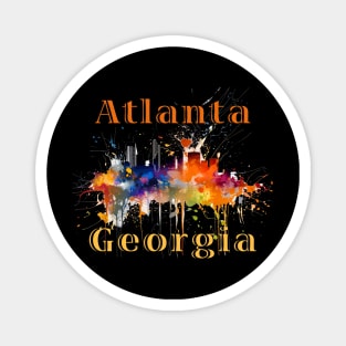 Atlanta Georgia City Skyline Magnet